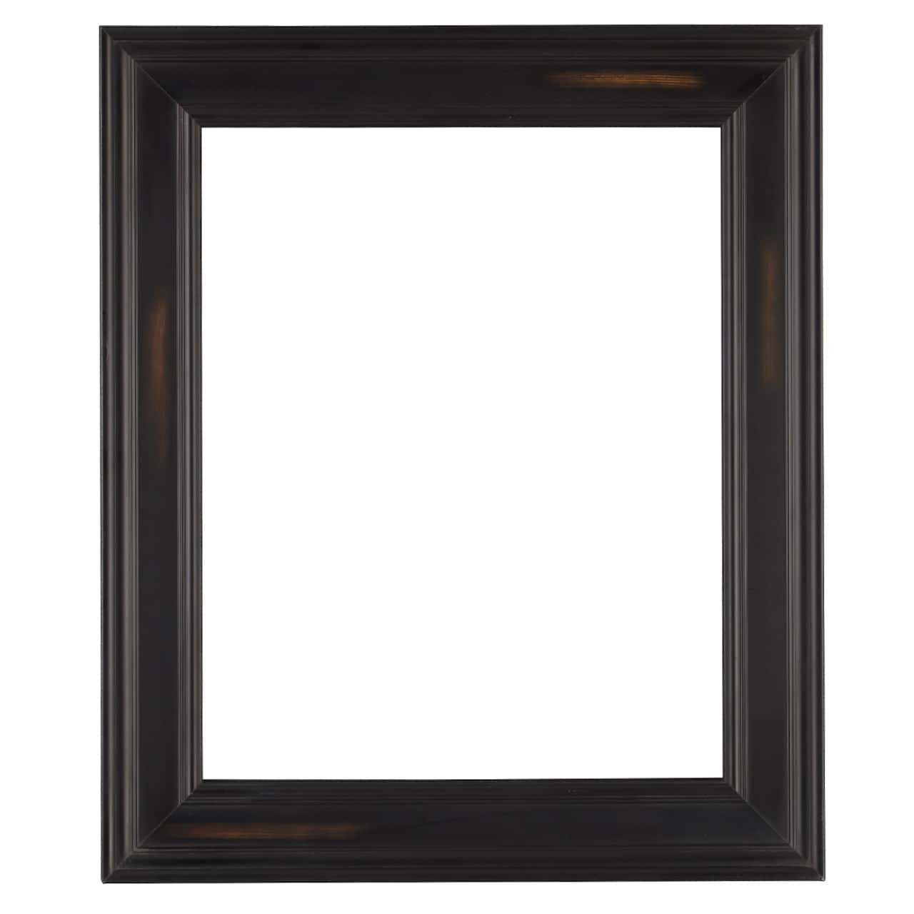 16" x 20" Black Open Back Frame With Brown Wash by Studio Décor®
